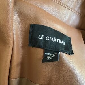 Lined Faux leather brown blazer/jacket